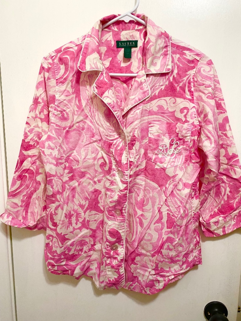 Lauren Ralph Lauren Pink  Size M Women’s Button Down Blouse.